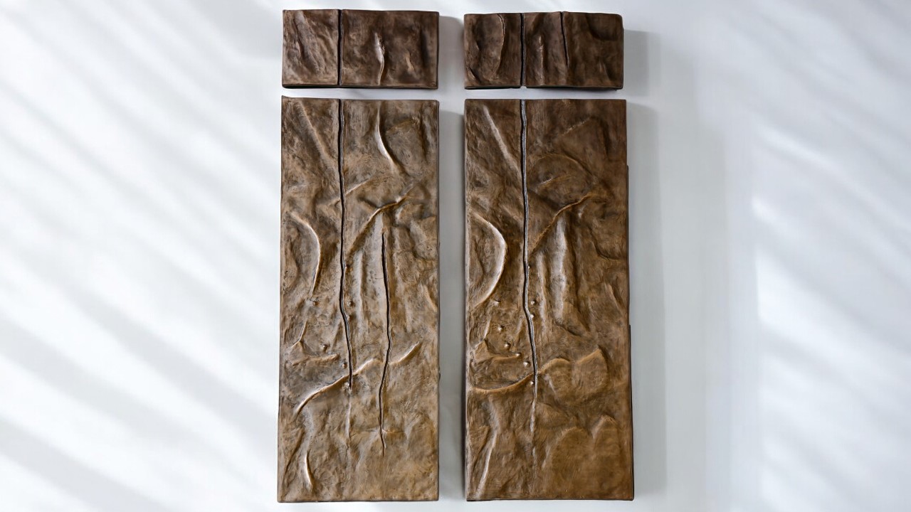 bronze canvas in studio